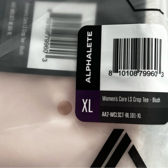 Alphalete Core LS Crop Tee - Blush - Picture 4 of 6